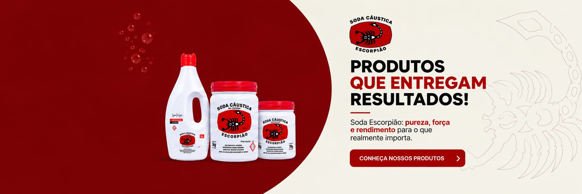 Conheça os produtos da Soda Cáustica Escorpião